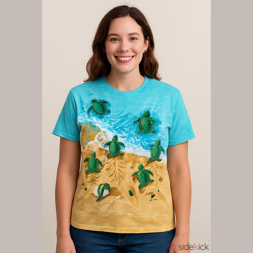 Liquid Blue Turtle Beach Graphic Tee L